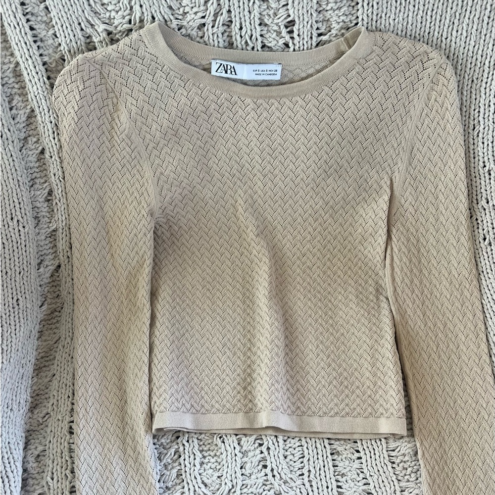 ZARA cream long sleeve